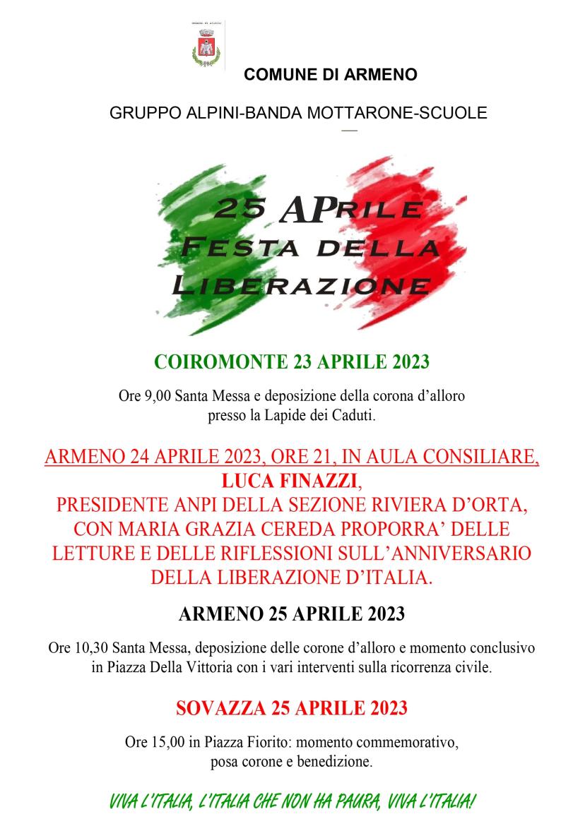 25 aprile della Sezione ANPI Riviera d'Orta | ANPI