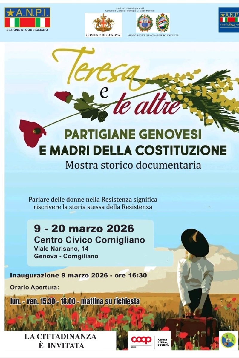 GE-Cornigliano, 9-20 marzo 2026
